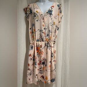 Rebecca Taylor Cream Floral Midi Dress